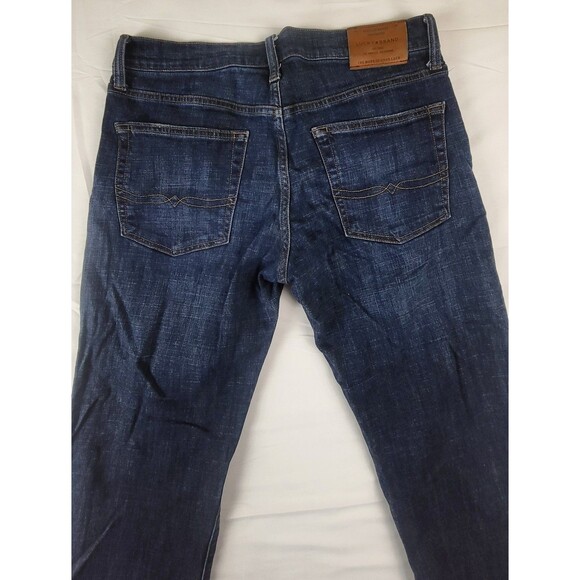 Lucky Brand Jeans Mens 32x32 Blue Dark Wash 221 Original Straight Stretch Denim - Picture 7 of 11